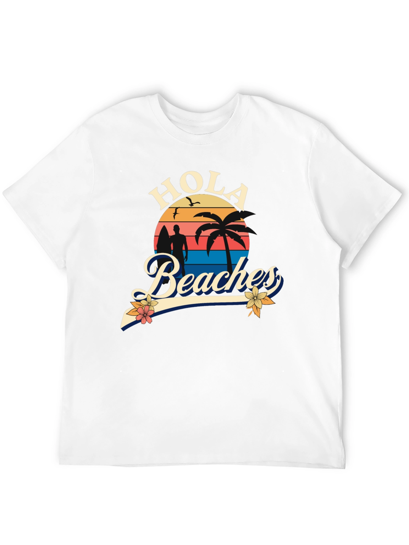 Hola Beaches T-Shirt - Sunset Beach Design