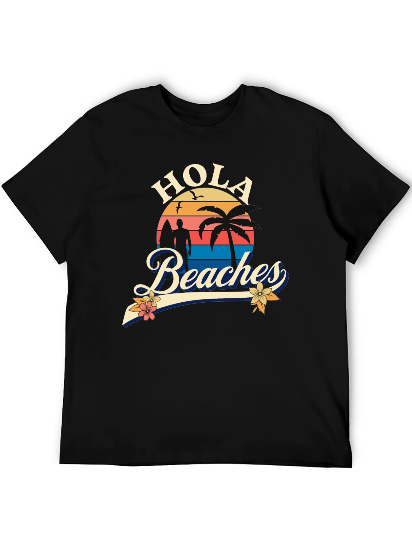 Hola Beaches T-Shirt - Sunset Beach Design