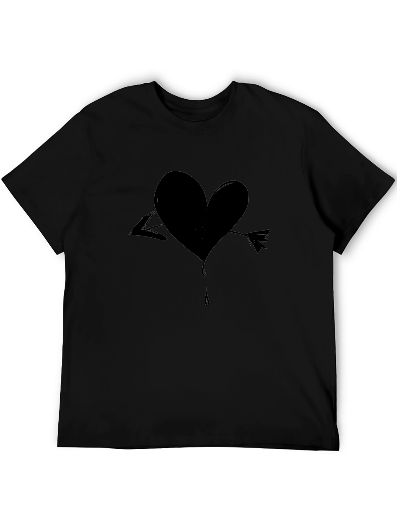 Heart Arrow Black T-Shirt