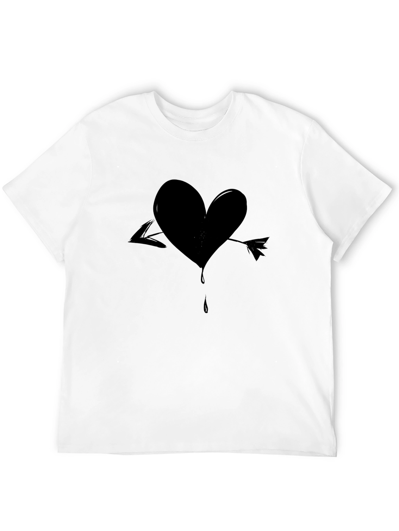 Heart Arrow Black T-Shirt