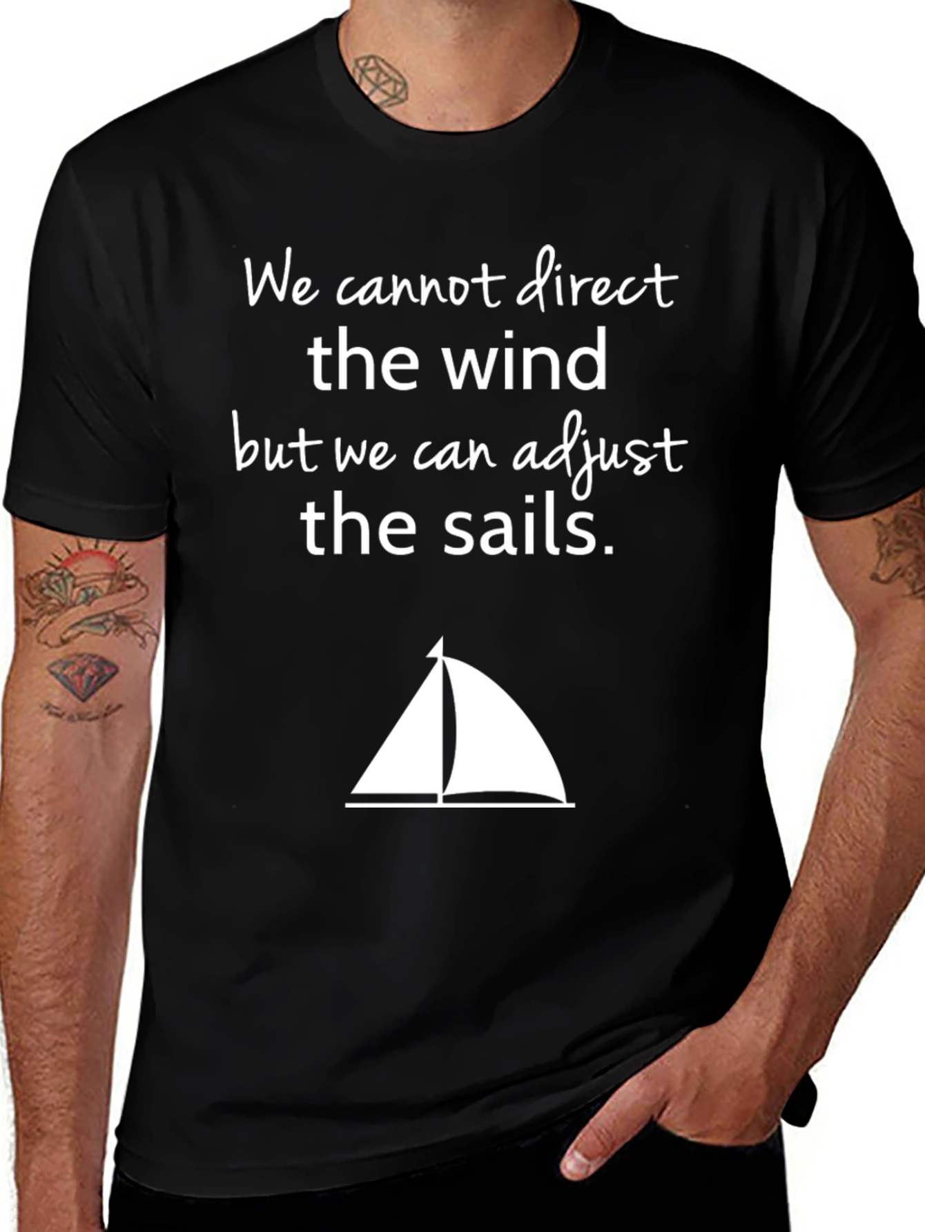 Adjust the Sails T-Shirt - Motivational Sailing Tee