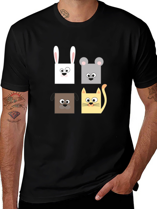 Animal Faces Graphic T-Shirt