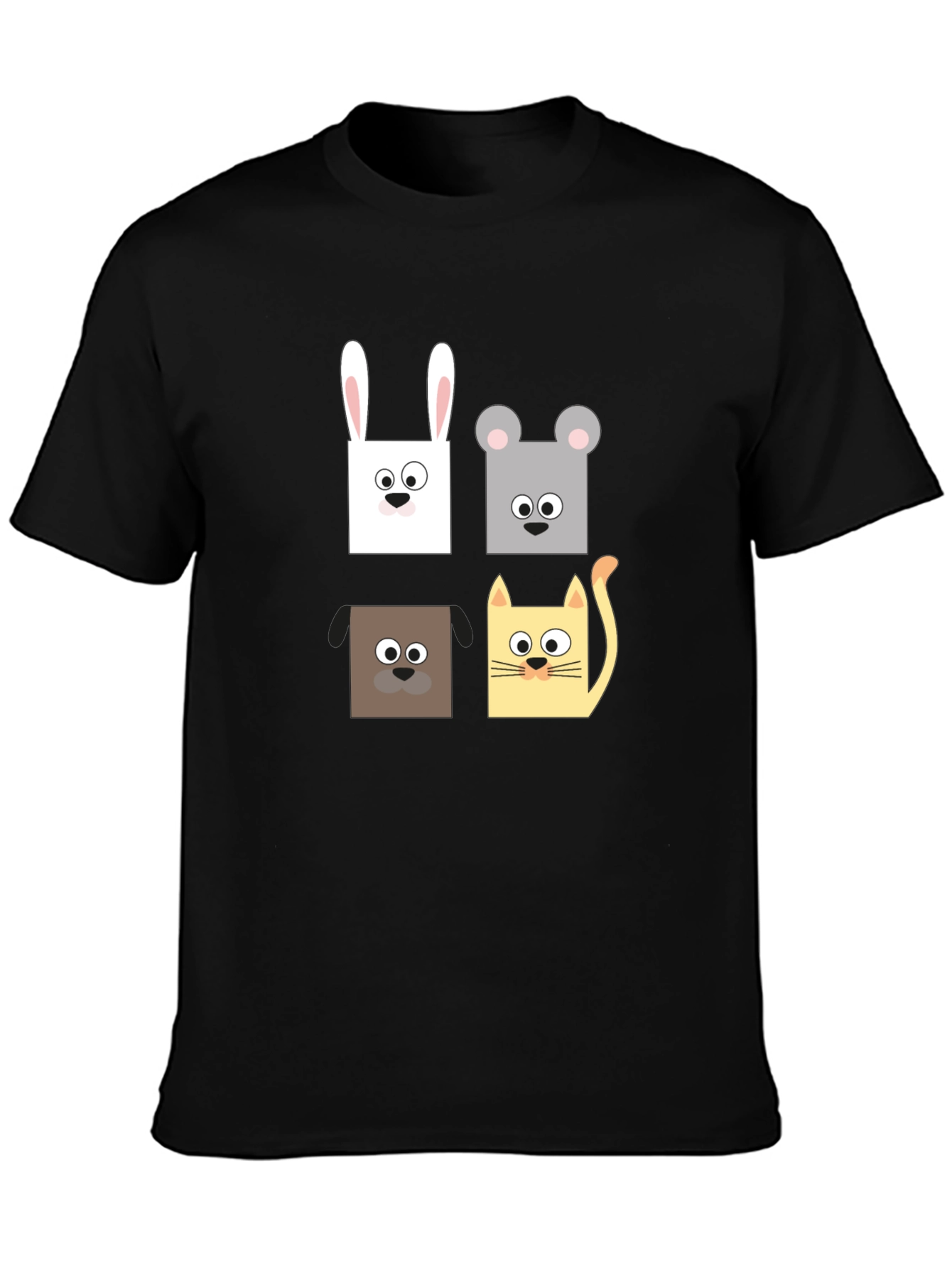 Animal Faces Graphic T-Shirt