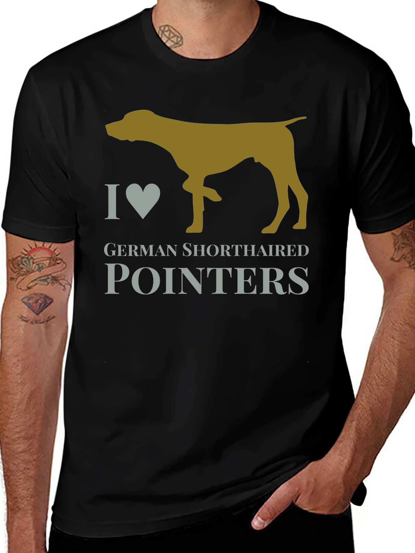 I Heart German Shorthaired Pointers Dog T-Shirt