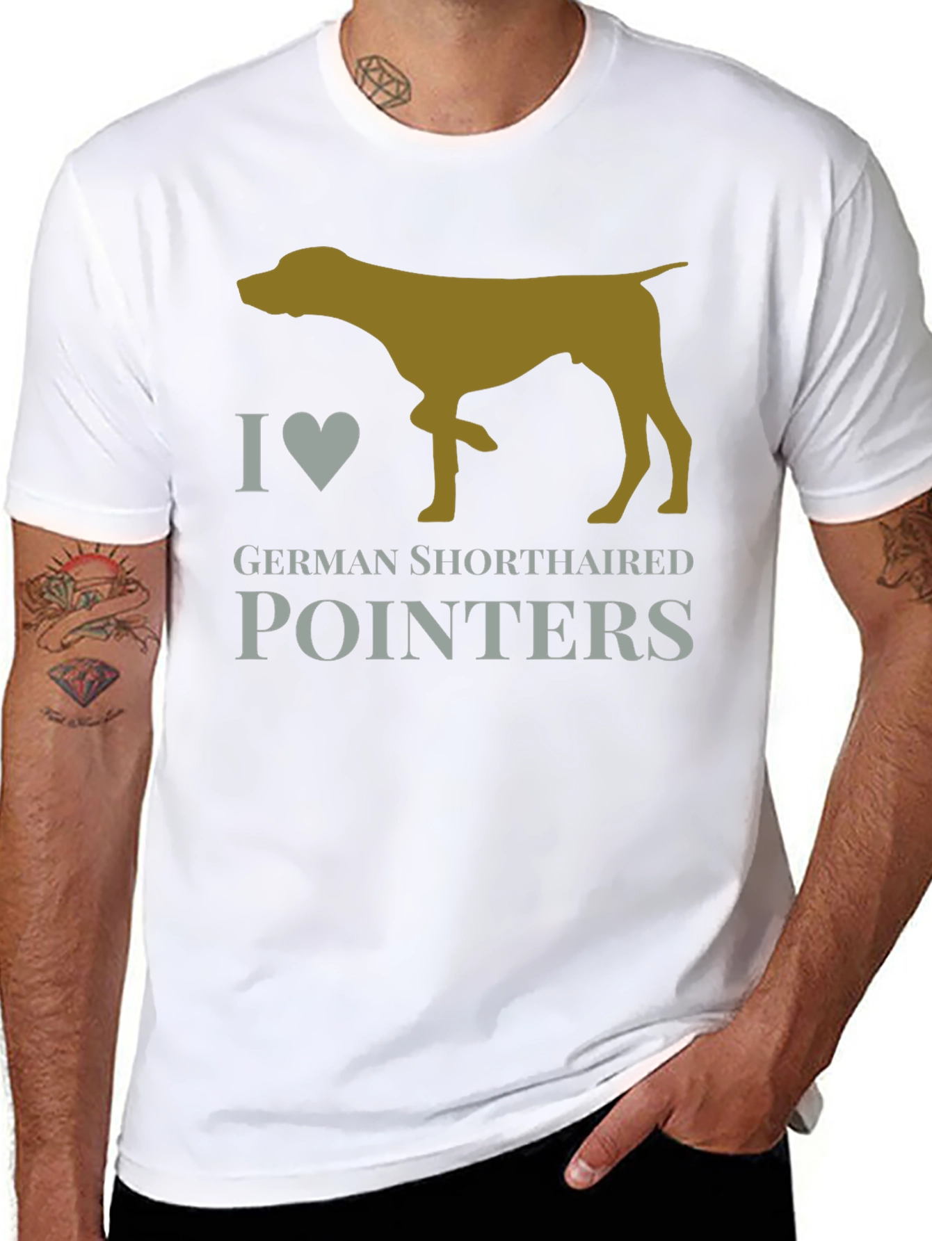I Heart German Shorthaired Pointers Dog T-Shirt