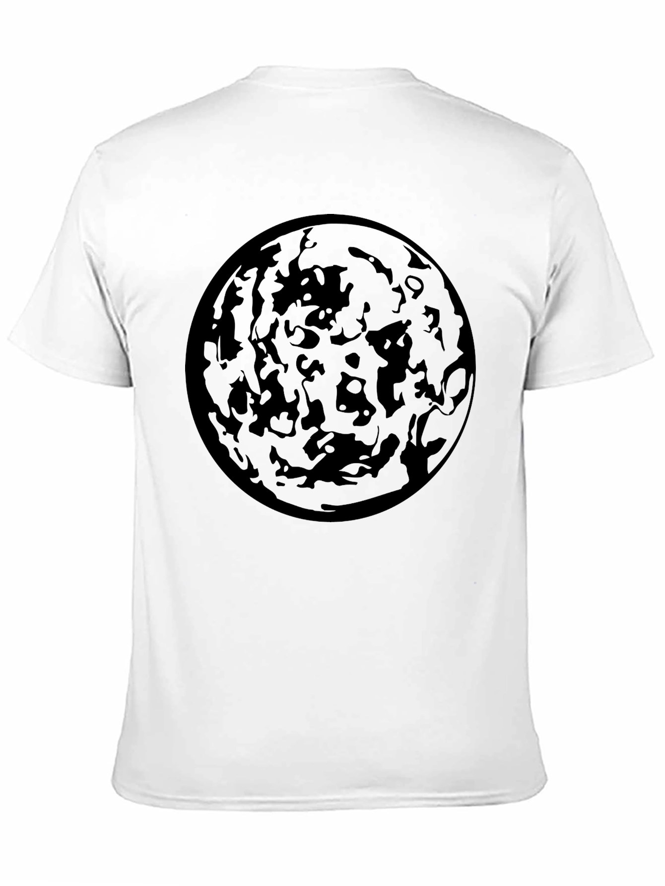 Abstract Planet Black Graphic Tee