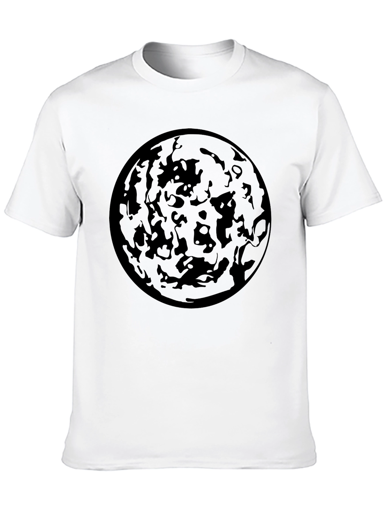 Abstract Planet Black Graphic Tee
