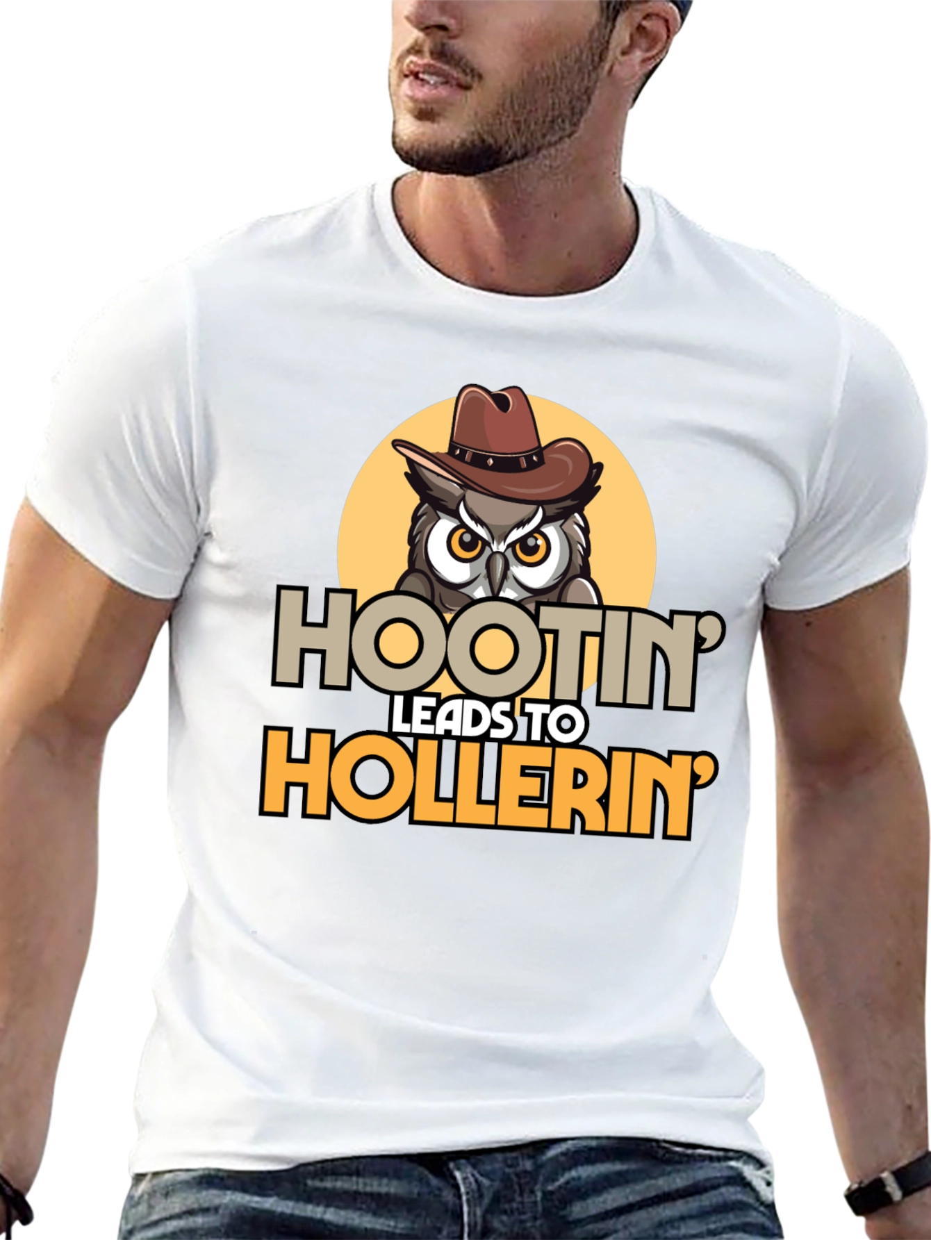 Hootin Leads to Hollerin Owl Graphic Tee