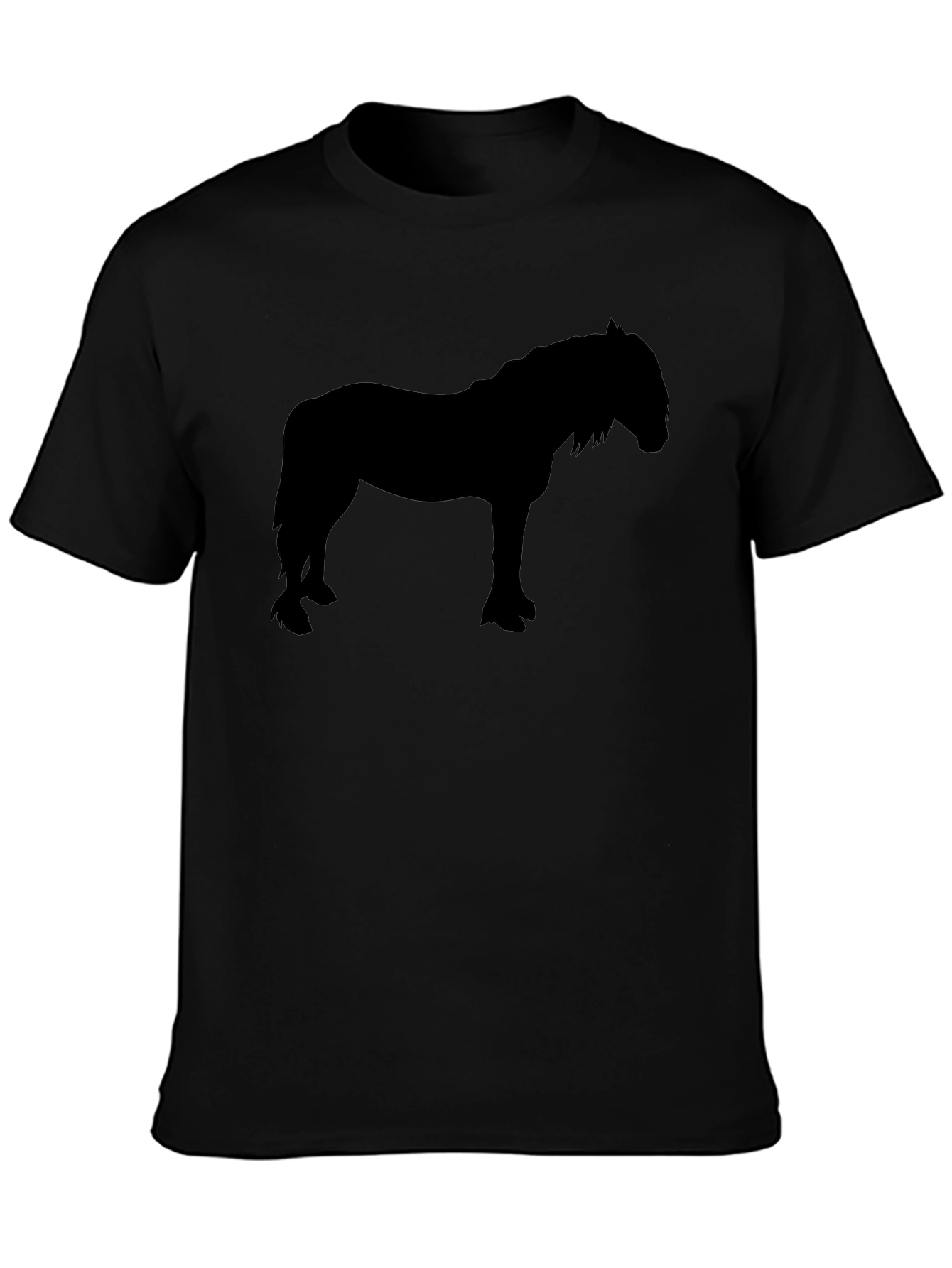 Horse Silhouette Black T-Shirt