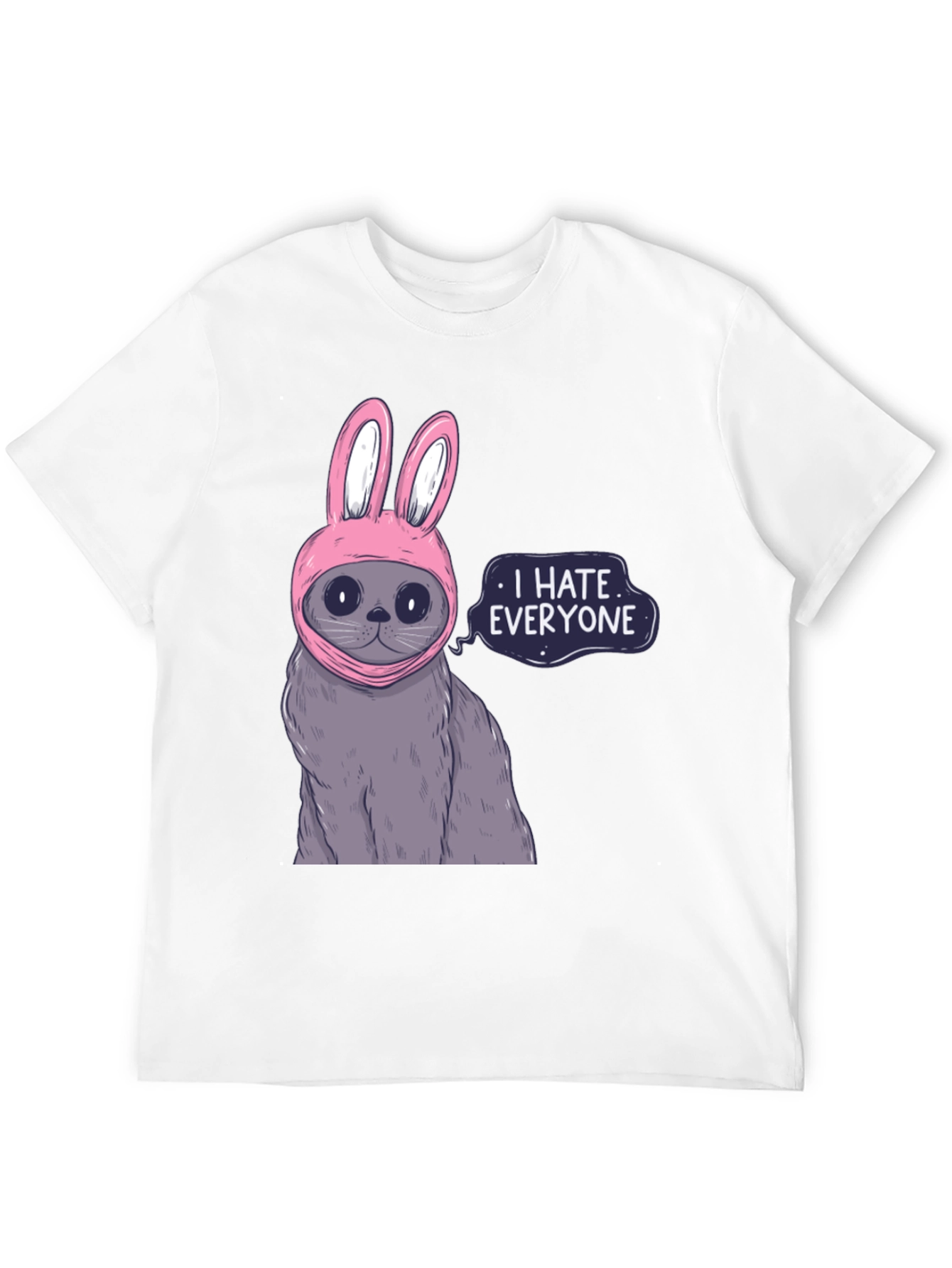 I Hate Everyone Cat T-Shirt - Funny Bunny