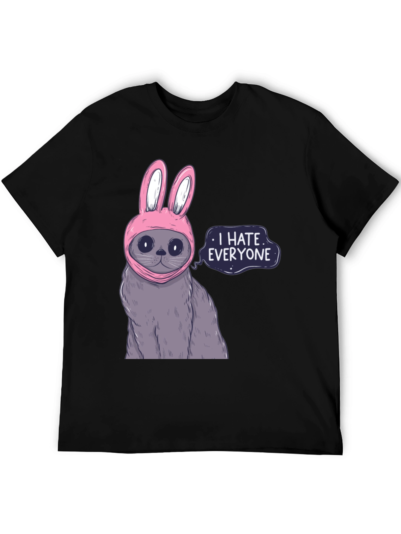 I Hate Everyone Cat T-Shirt - Funny Bunny