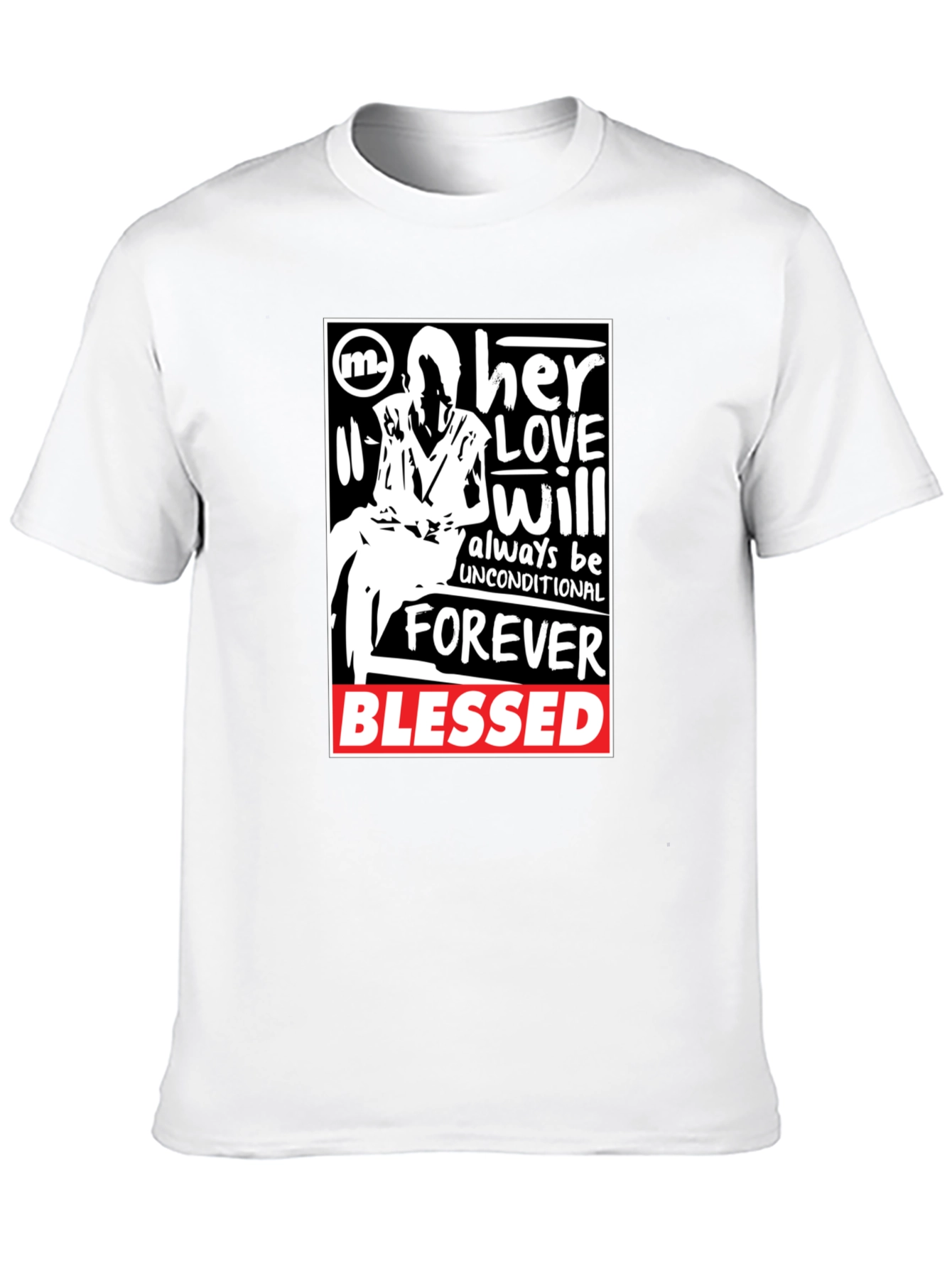 Her Love Unconditional Black Graphic T-Shirt