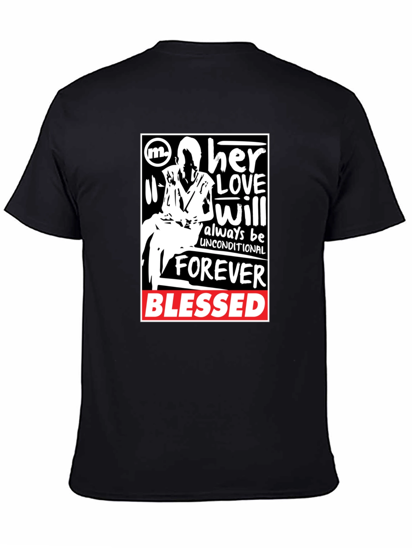 Her Love Unconditional Black Graphic T-Shirt