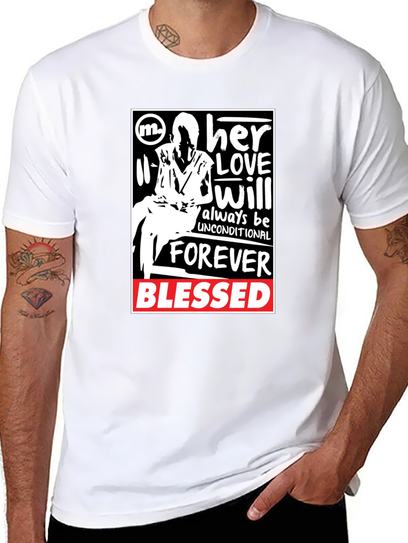 Her Love Unconditional Black Graphic T-Shirt