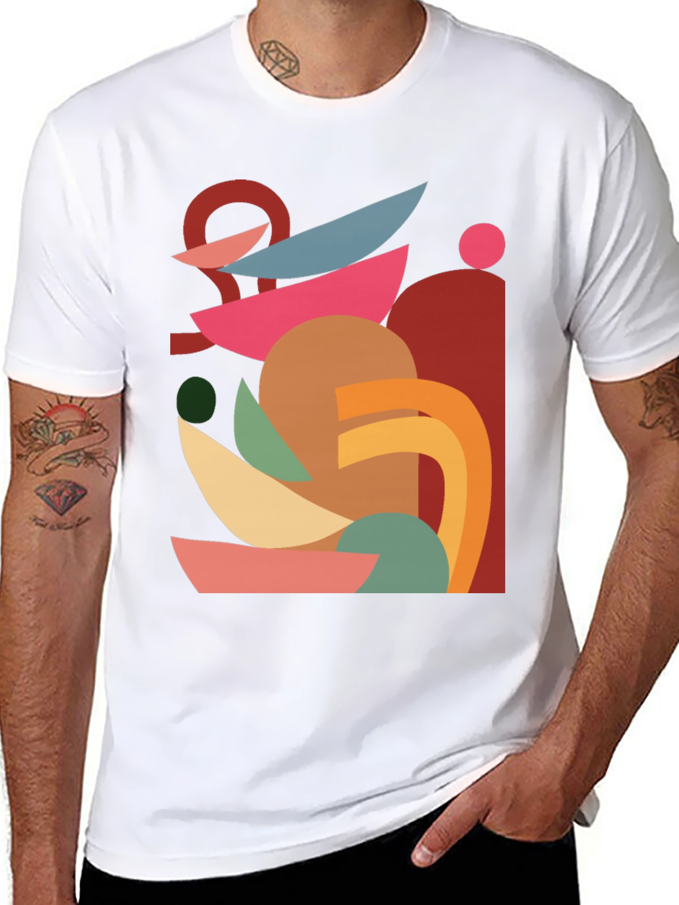Abstract Geometric T-Shirt - Modern Art Tee