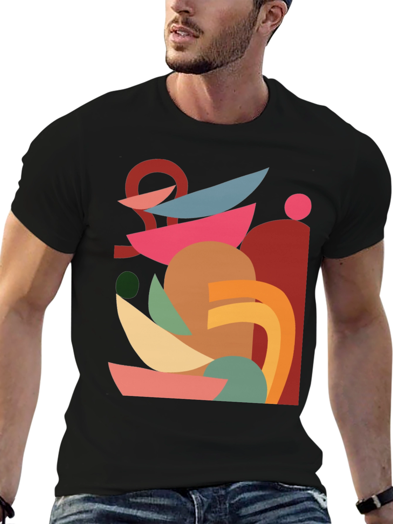Abstract Geometric T-Shirt - Modern Art Tee