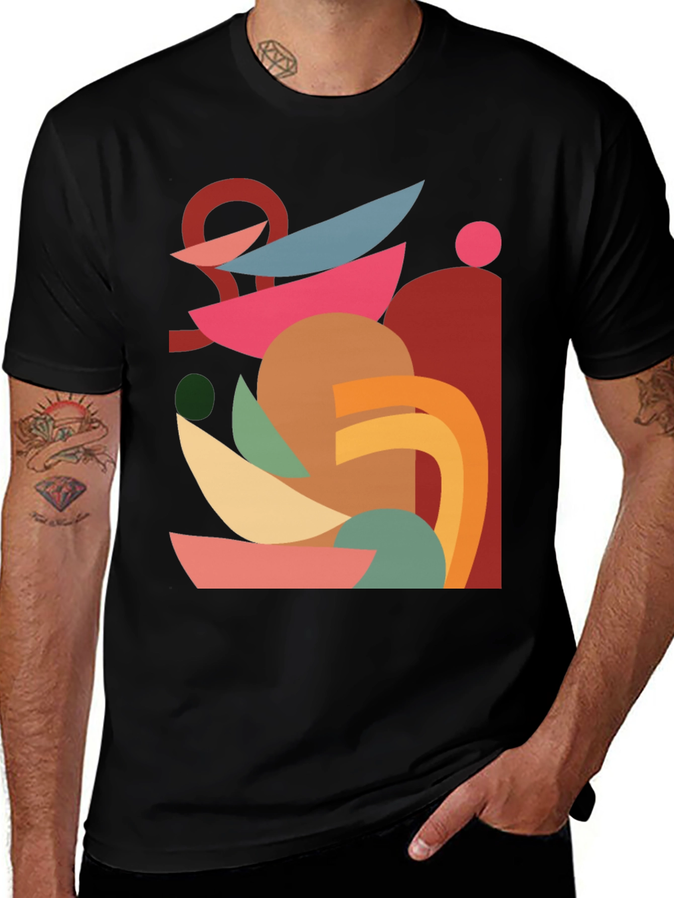 Abstract Geometric T-Shirt - Modern Art Tee