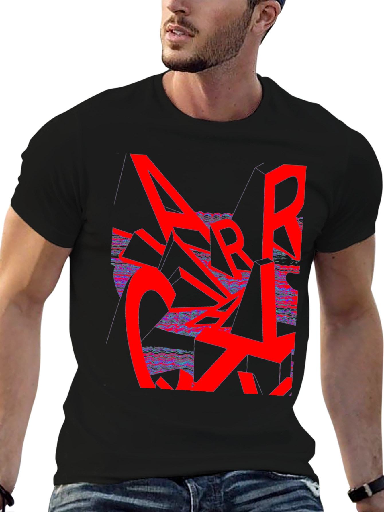 Abstract Graphic Print Tee - Modern Streetwear