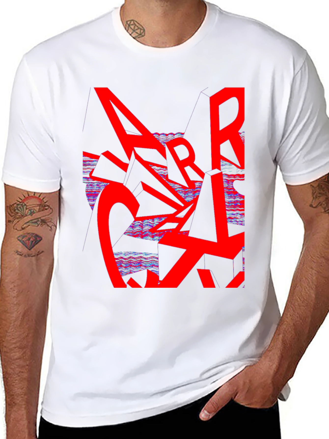 Abstract Graphic Print Tee - Modern Streetwear
