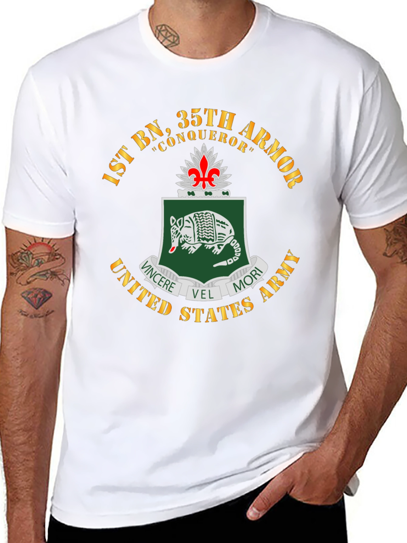 1st BN 35th Armor T-Shirt - Military Pride