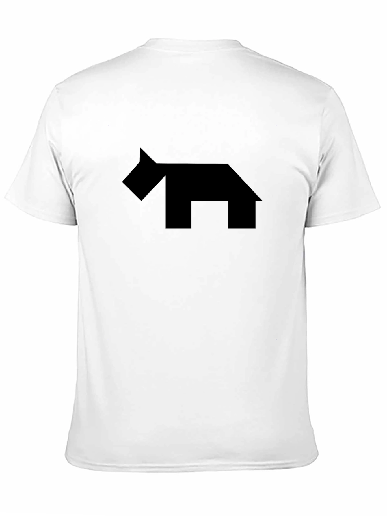 Abstract Dog Graphic Black T-Shirt