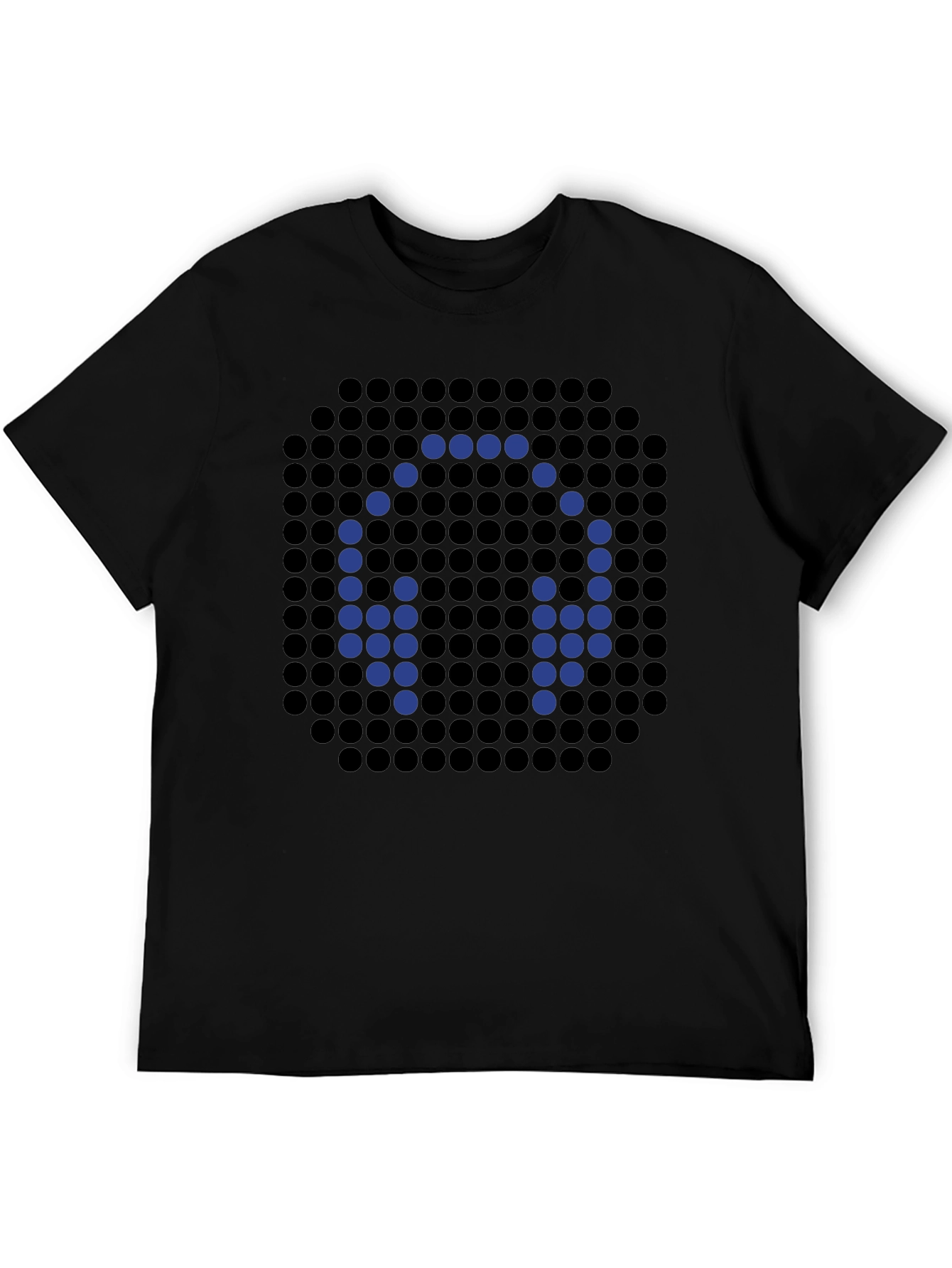 Headphone Pixel Art Black T-Shirt