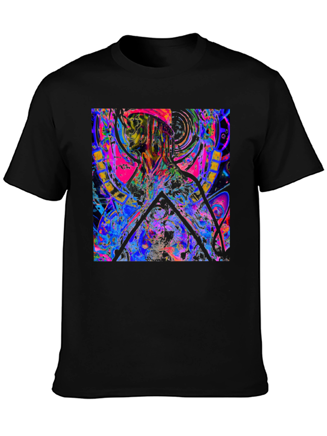 Abstract Art Tee: Vibrant Graphic Print T-Shirt