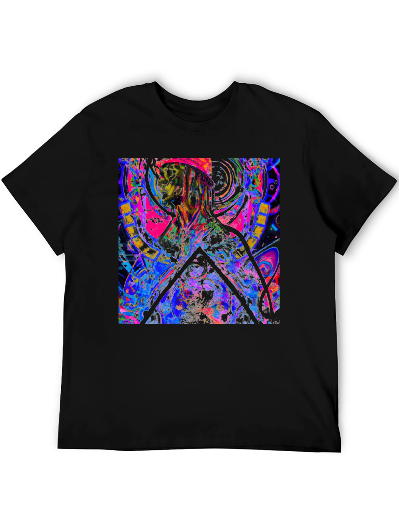 Abstract Art Tee: Vibrant Graphic Print T-Shirt