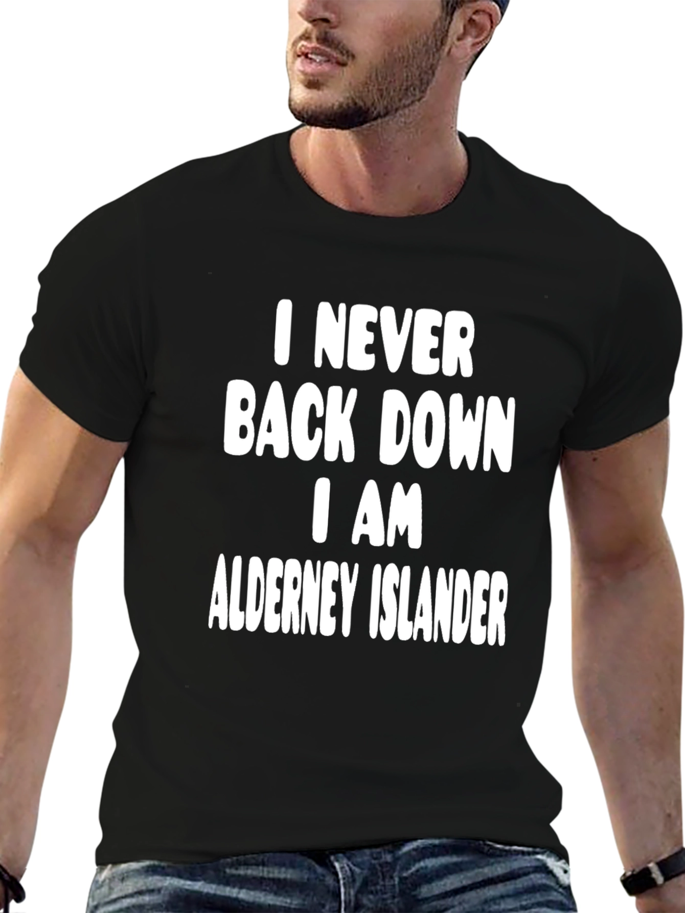 Alderney Islander T-Shirt - Never Back Down Tee