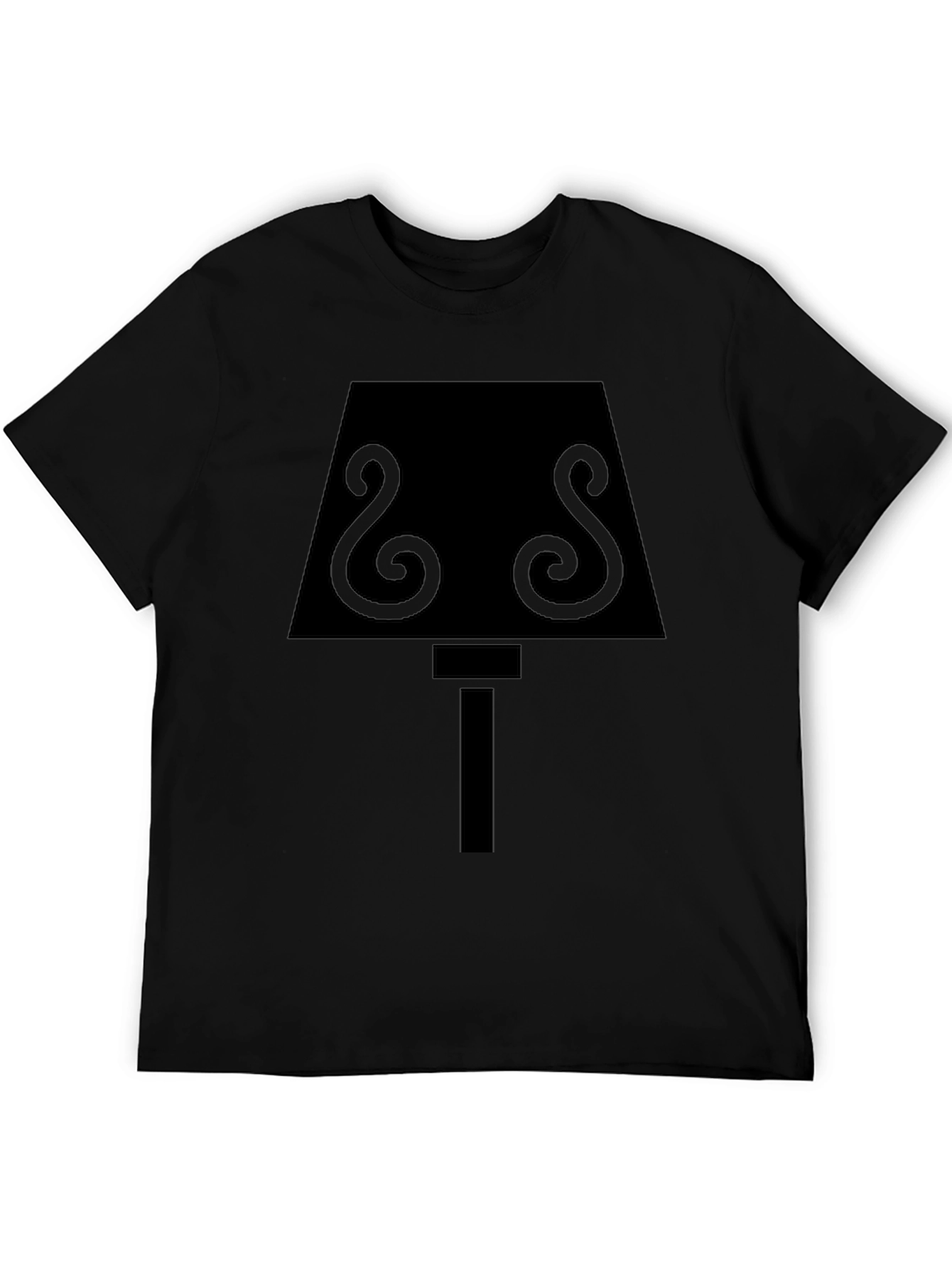 Abstract Lamp Graphic Tee - Black