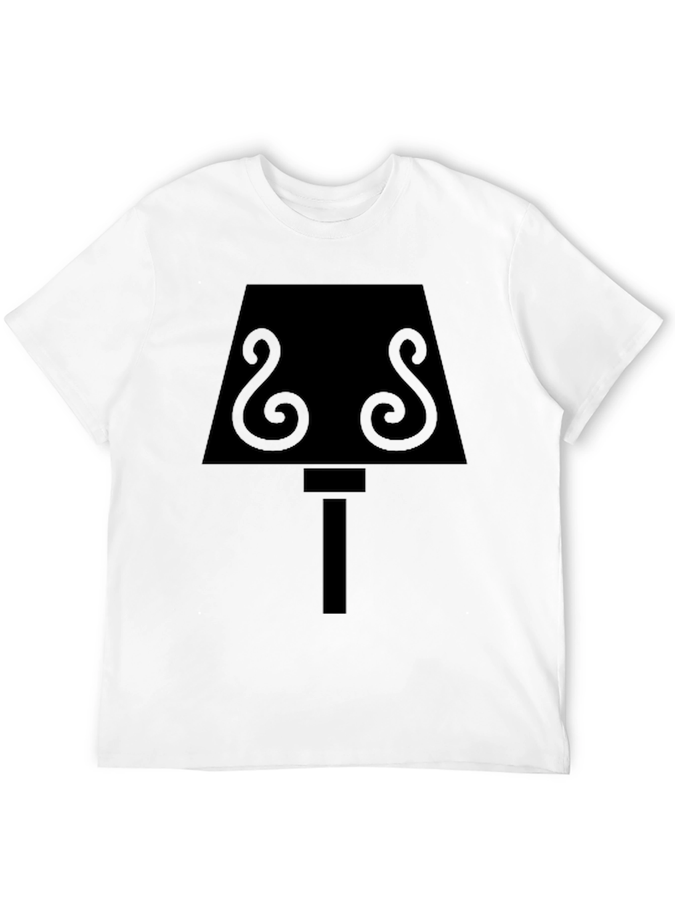 Abstract Lamp Graphic Tee - Black
