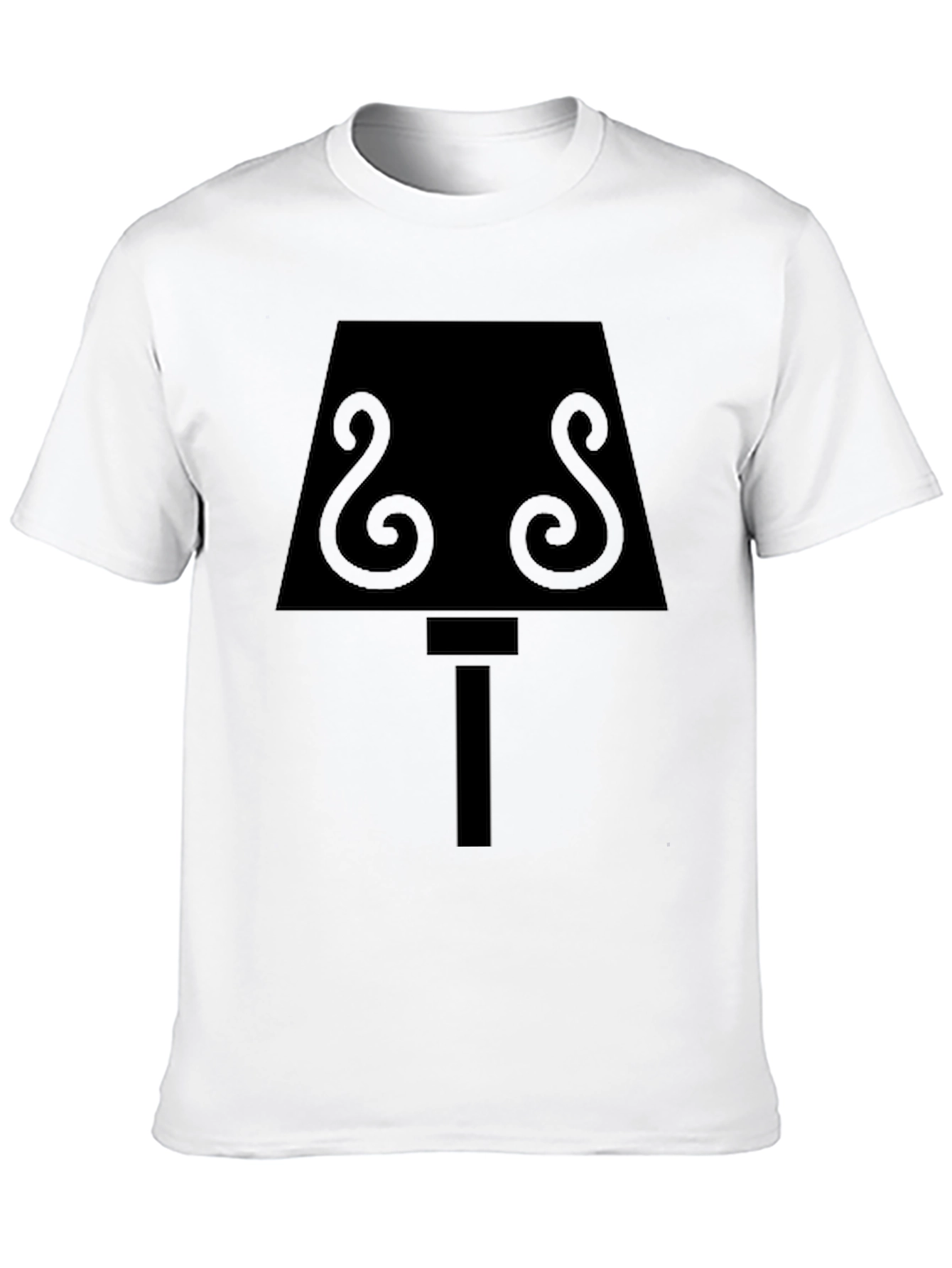 Abstract Lamp Graphic Tee - Black