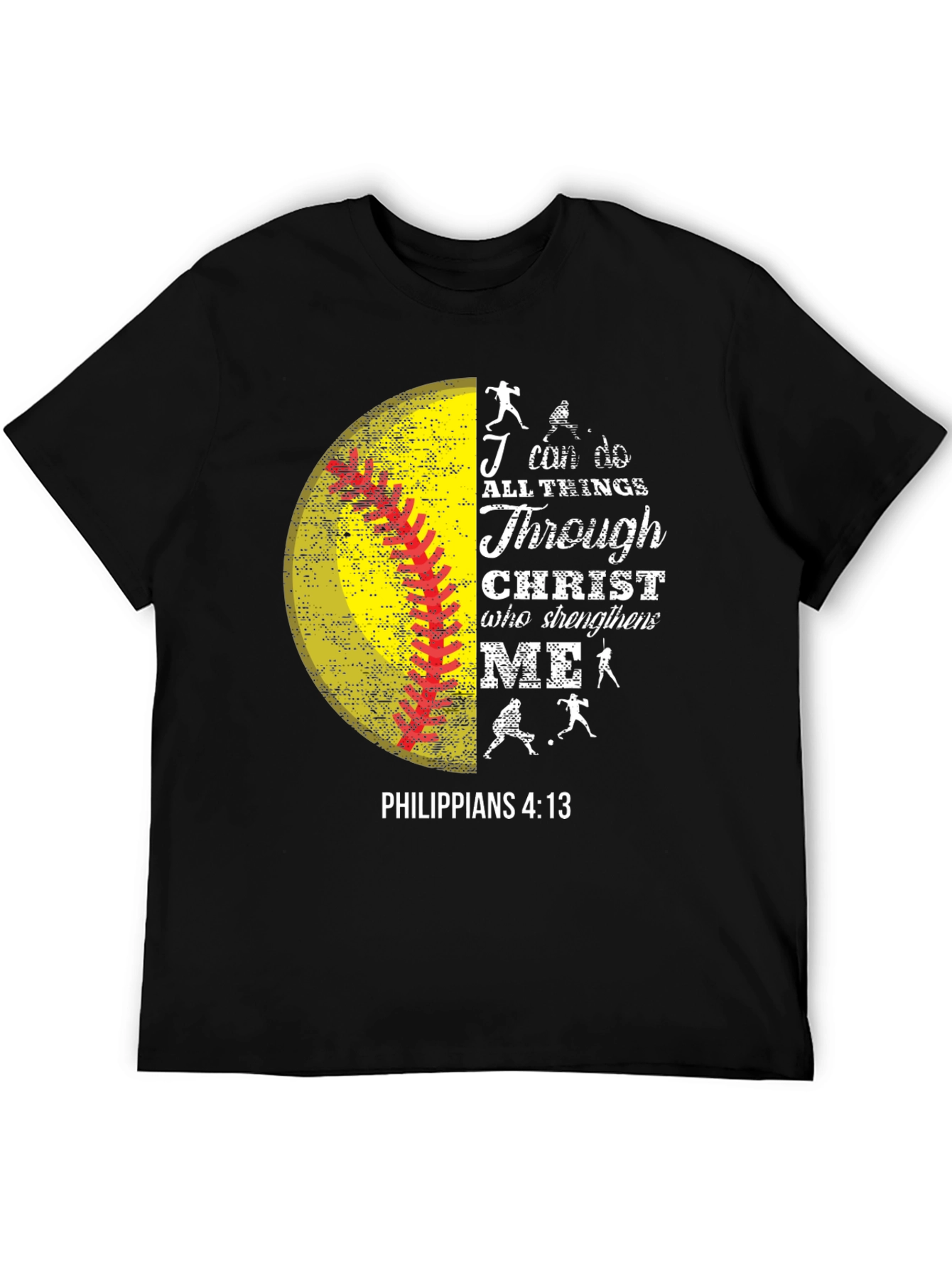I Can Do All Things Christian Softball T-Shirt
