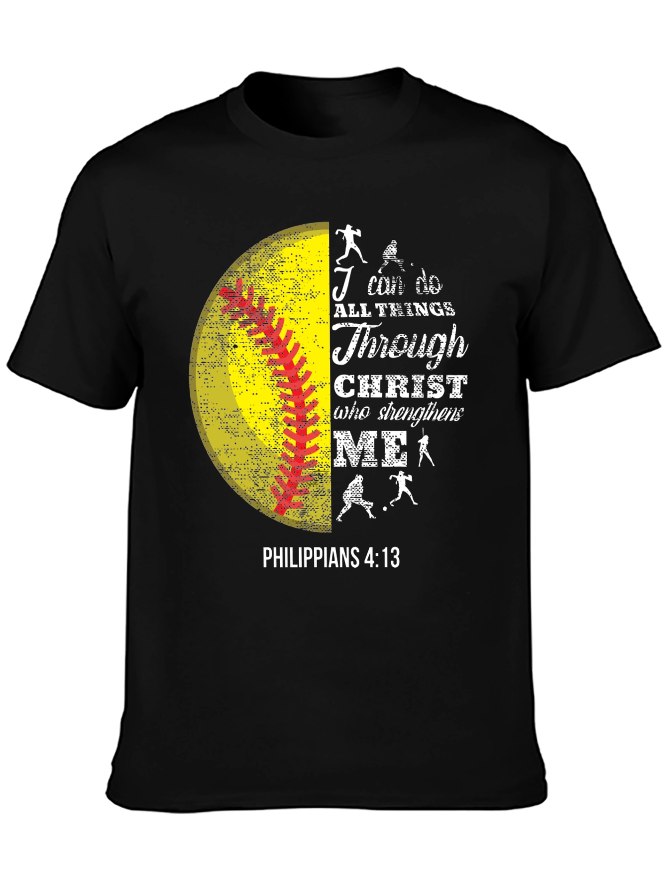 I Can Do All Things Christian Softball T-Shirt