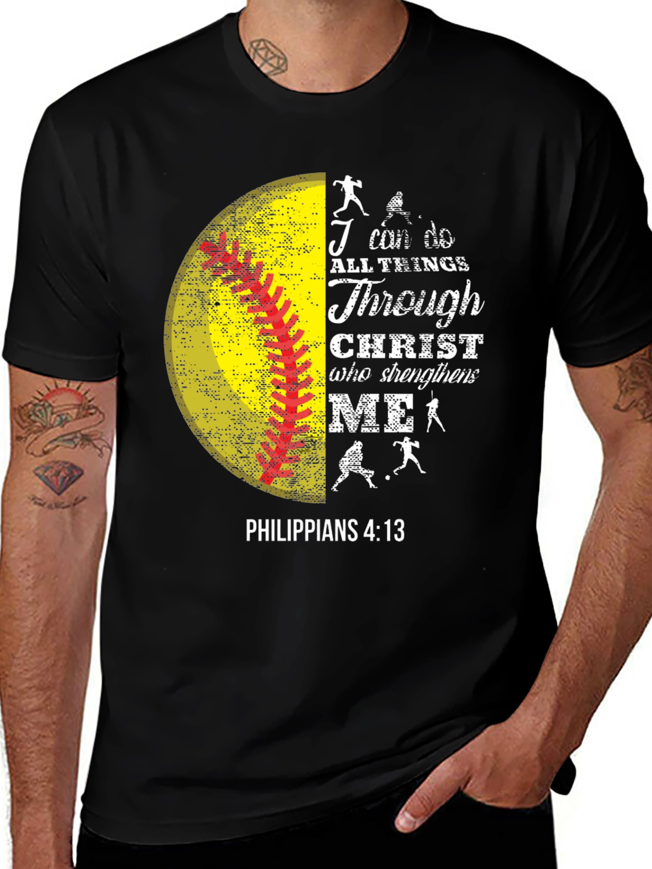 I Can Do All Things Christian Softball T-Shirt