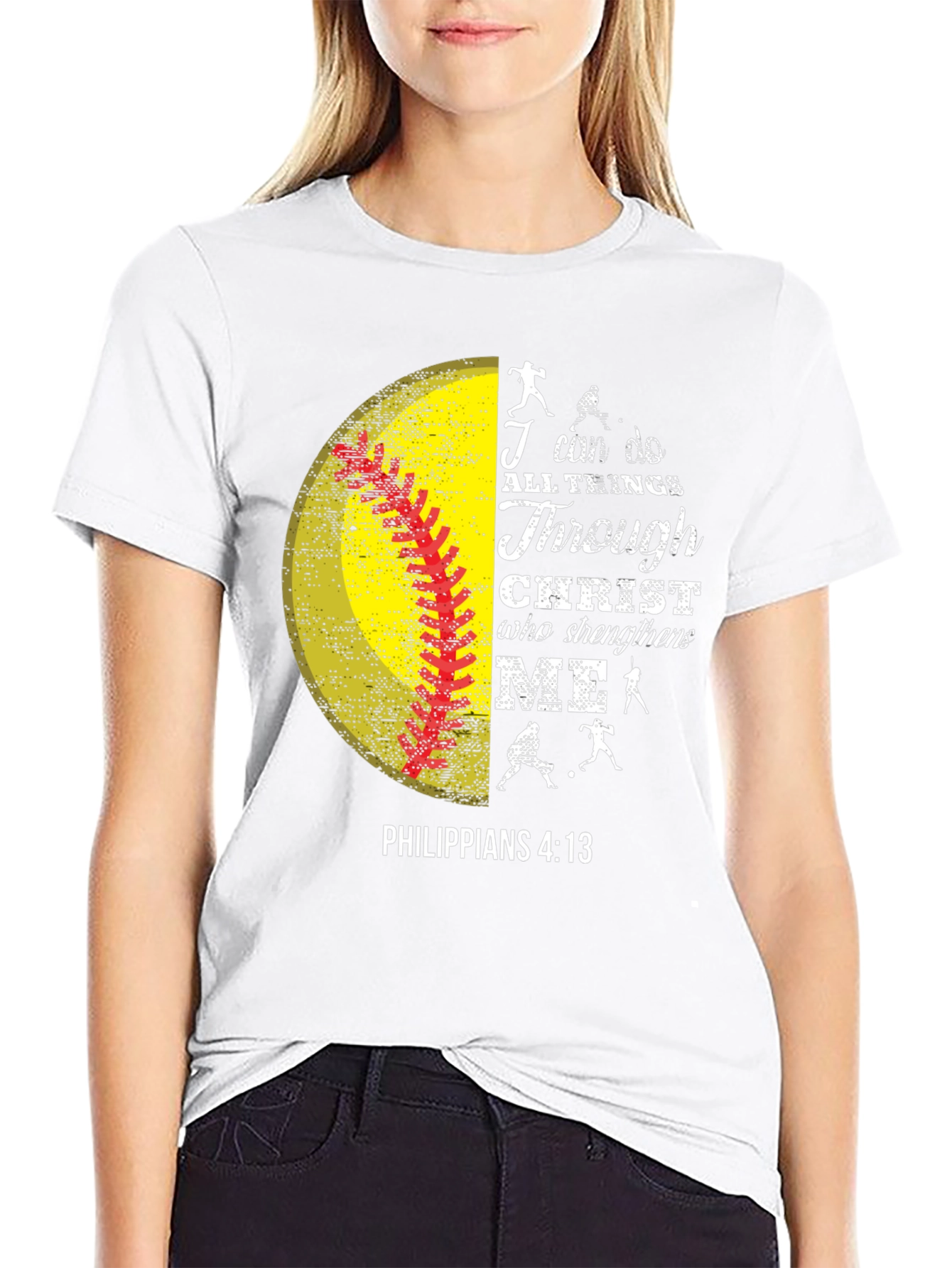 I Can Do All Things Christian Softball T-Shirt