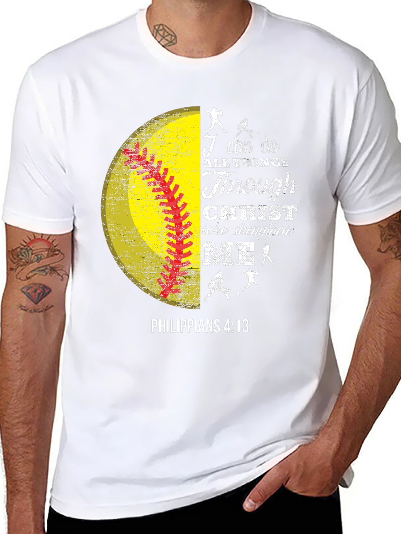 I Can Do All Things Christian Softball T-Shirt