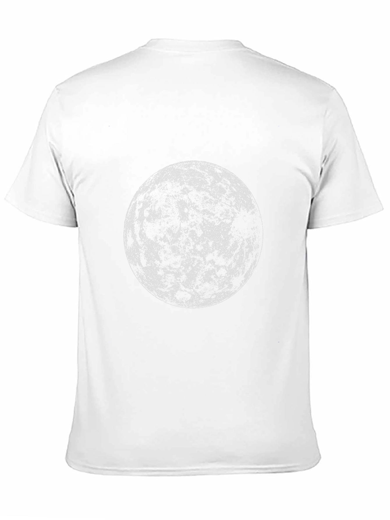 Abstract Moon Graphic Tee - Black Cotton Blend