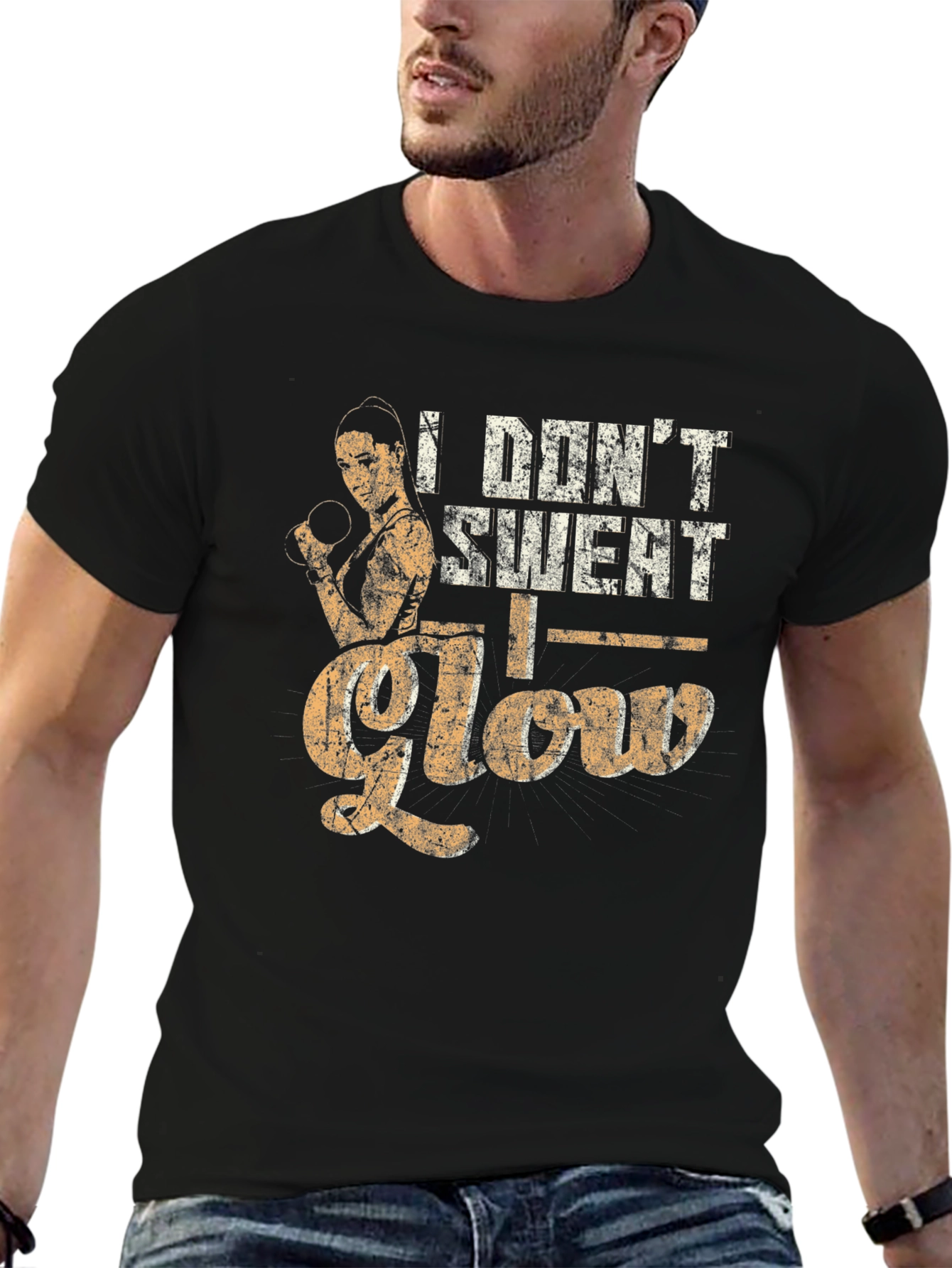 I Dont Sweat I Glow Graphic Tee