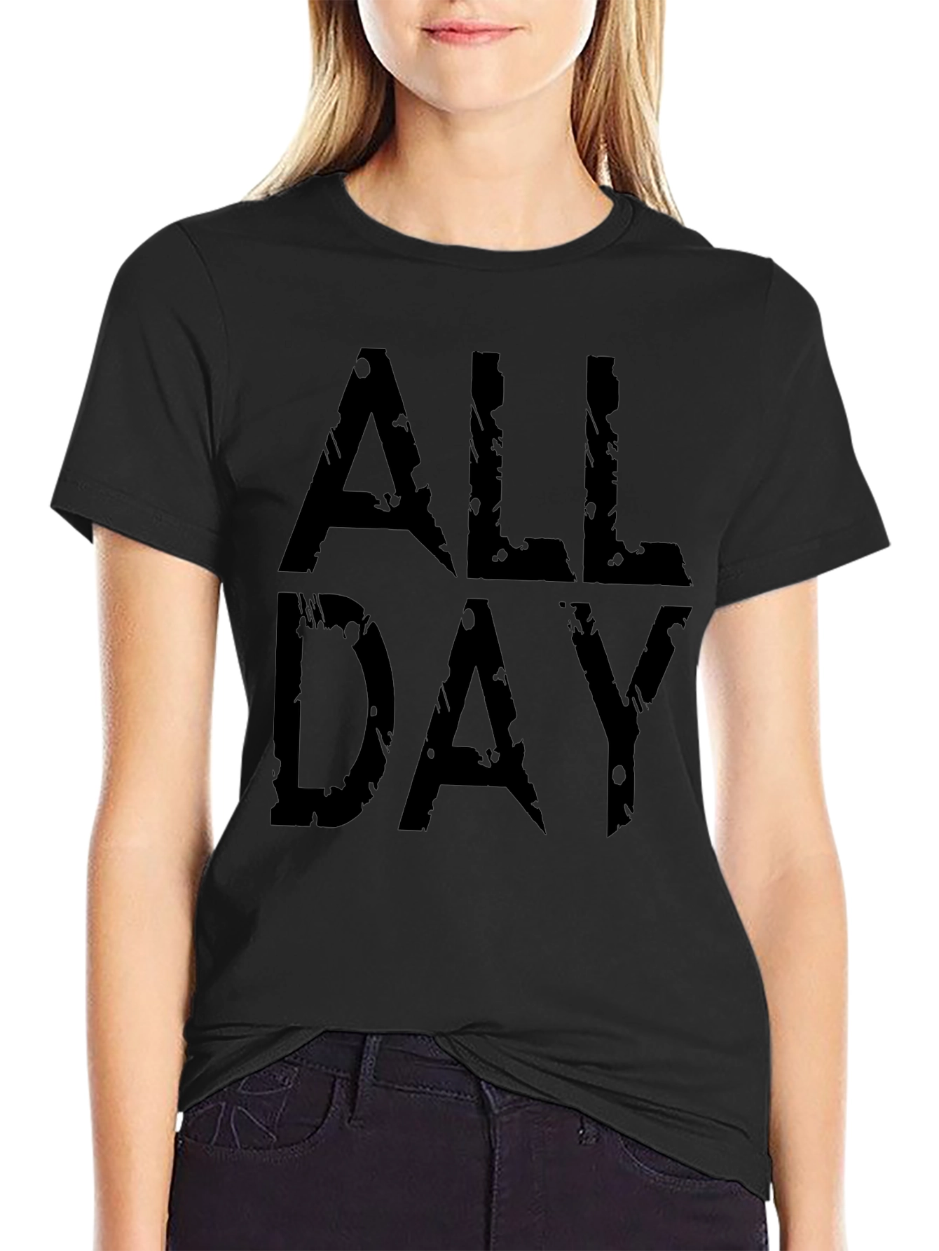 All Day Graphic Black T-Shirt