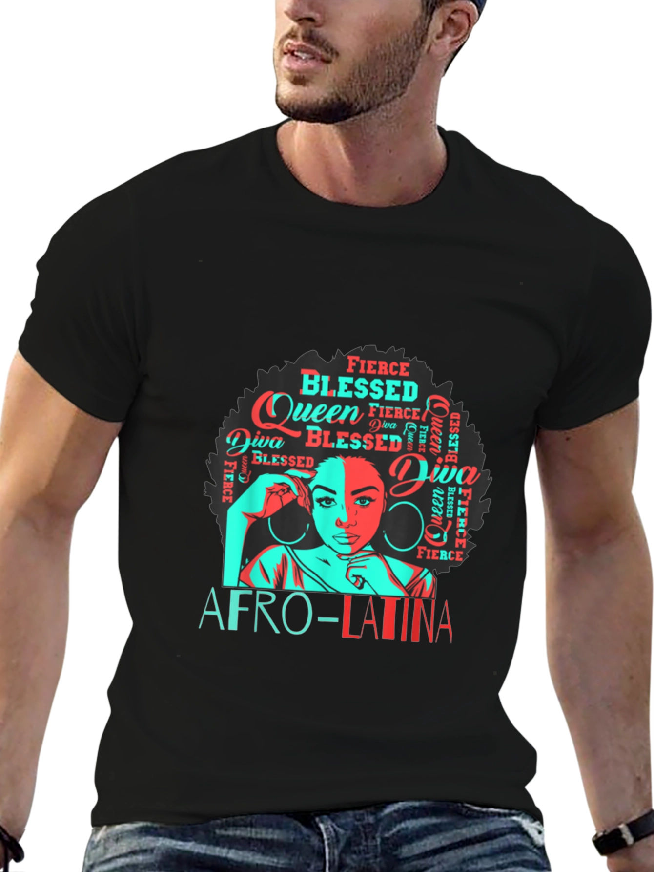Afro-Latina Queen Graphic T-Shirt