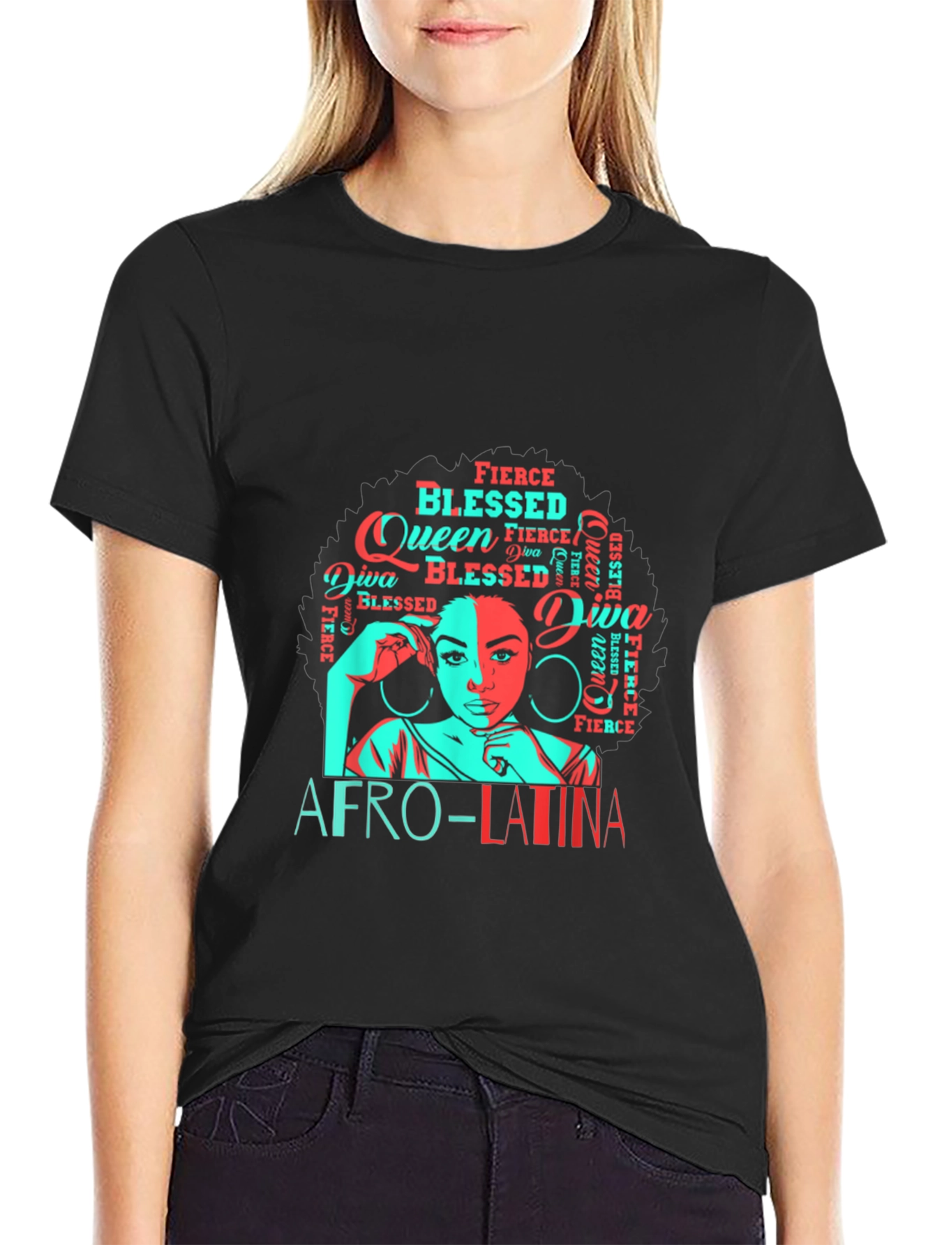 Afro-Latina Queen Graphic T-Shirt