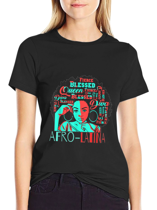 Afro-Latina Queen Graphic T-Shirt