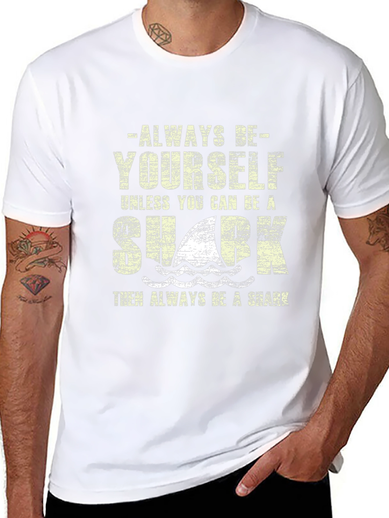 Always Be Yourself Shark Graphic T-Shirt