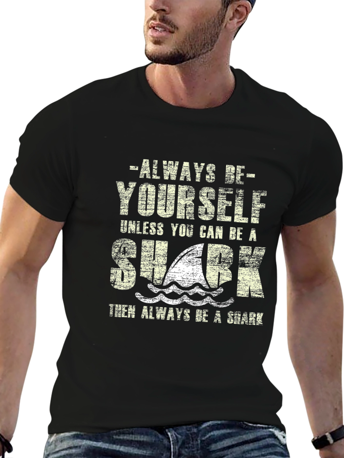 Always Be Yourself Shark Graphic T-Shirt