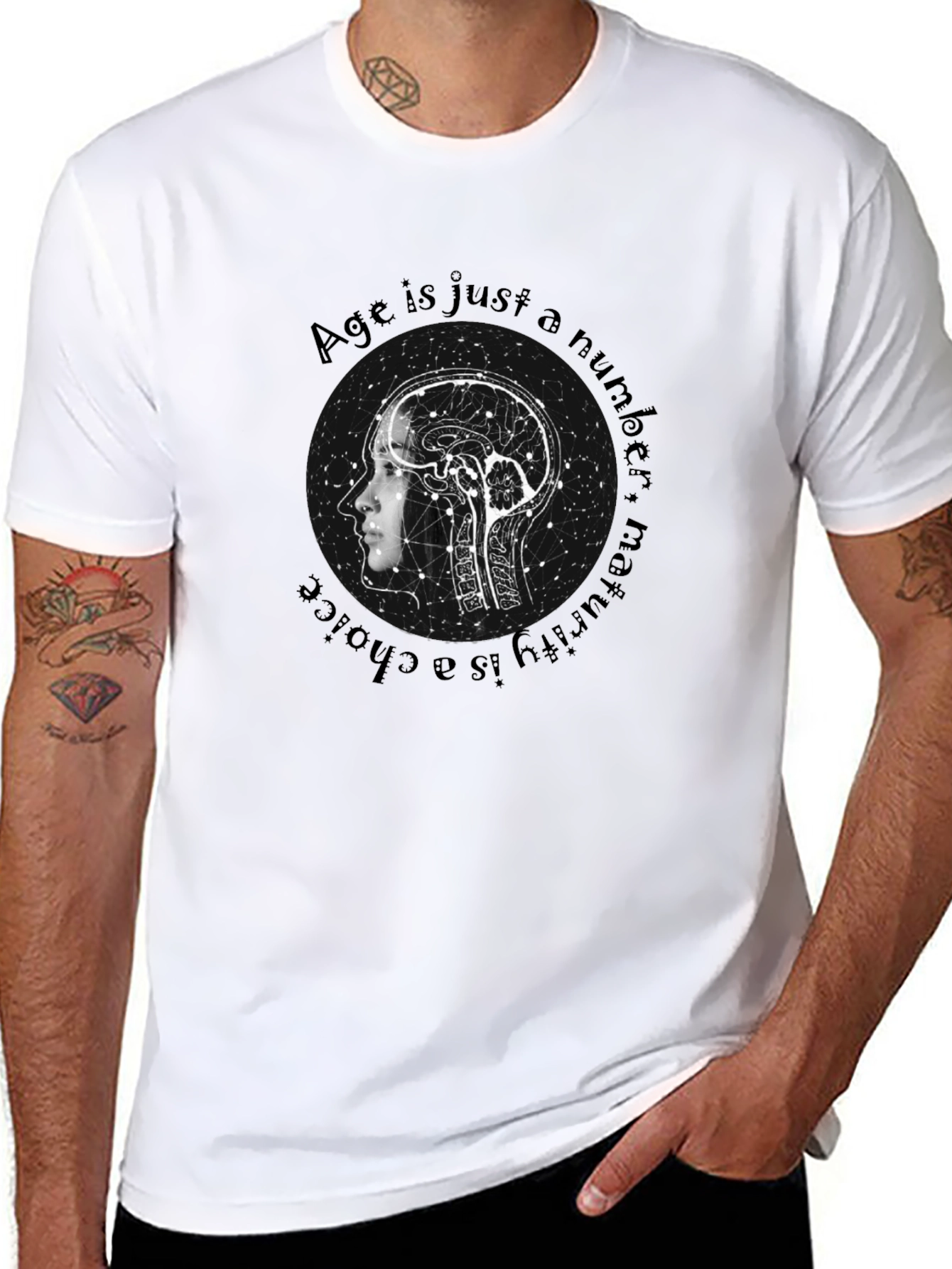 Age is a Number Tee - Brain Design