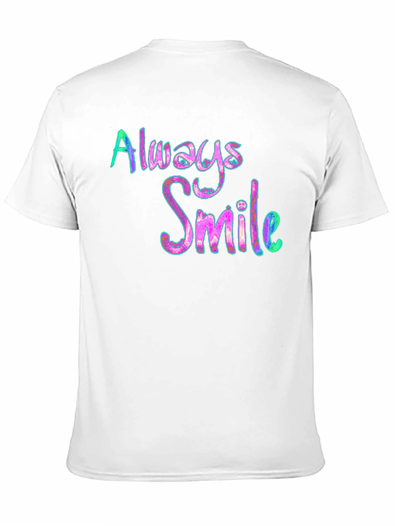 Always Smile Graphic Tee - Black Cotton Blend