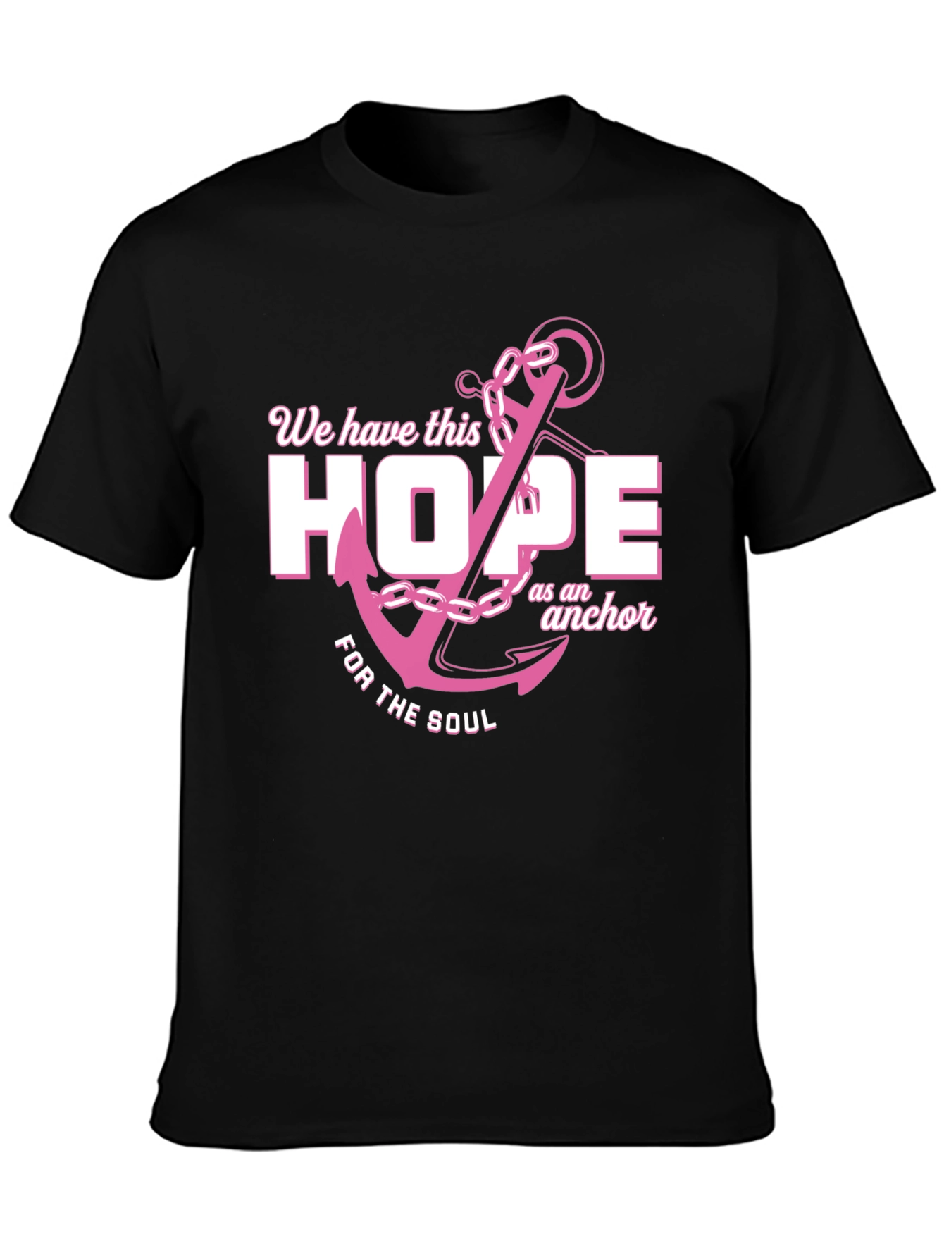 Hope Anchor T-Shirt - Black Graphic Tee
