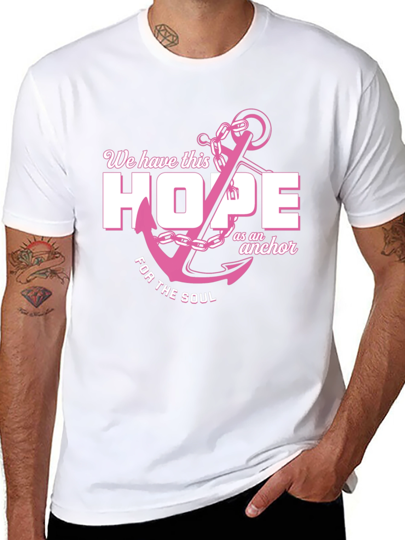 Hope Anchor T-Shirt - Black Graphic Tee