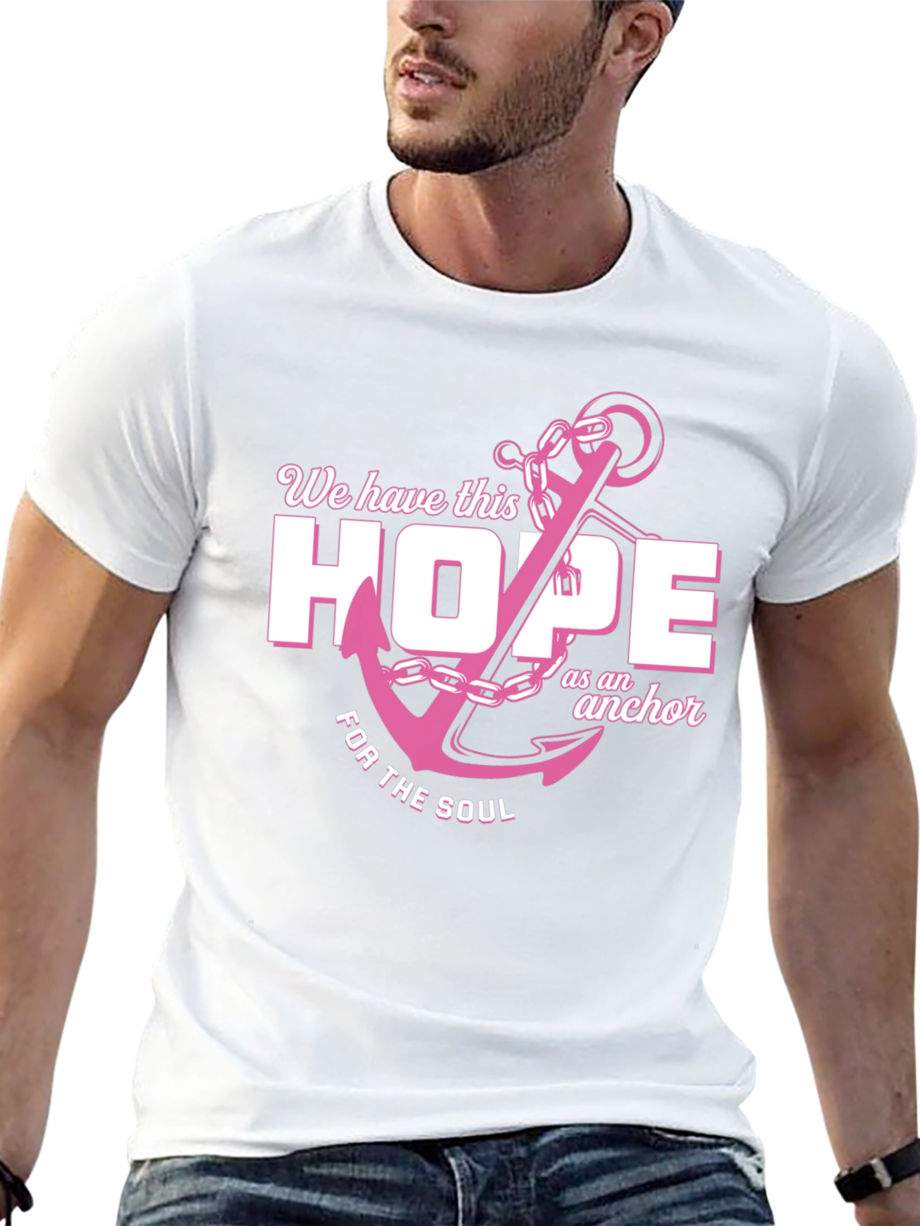 Hope Anchor T-Shirt - Black Graphic Tee
